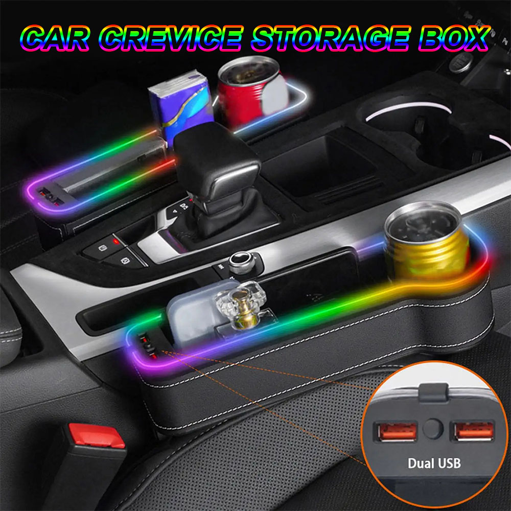 Seat Gap Filler Organizer With Usb Charger - صندوق منظم تخزين شق السيارة 7