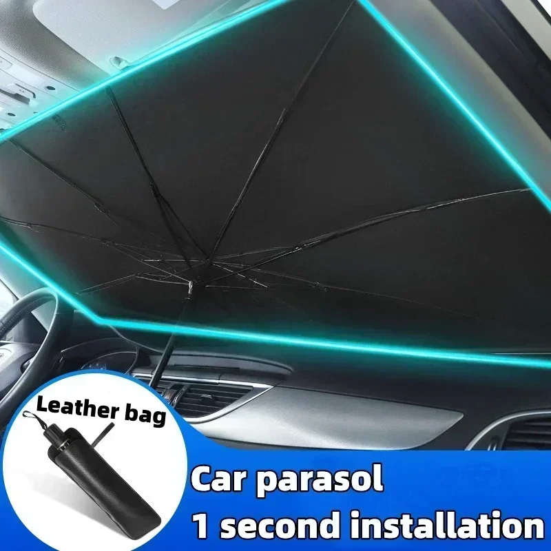 Car Sunshade Windshield Umbrella Foldable - مظلة سيارة واقية من الشمس للزجاج