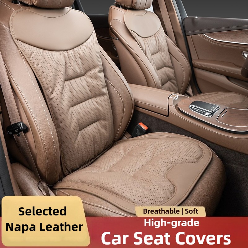 Leather Car Seat Covers Full Set Universal - لينة نابا الجلود مقعد السيارة يغطي