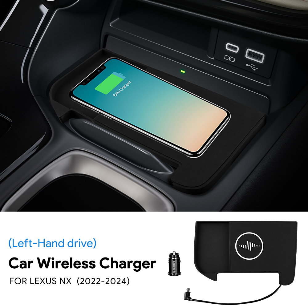 Wireless Car Charger Mount Fast Charging - شاحن لاسلكي للسيارة بقوة 15 واط