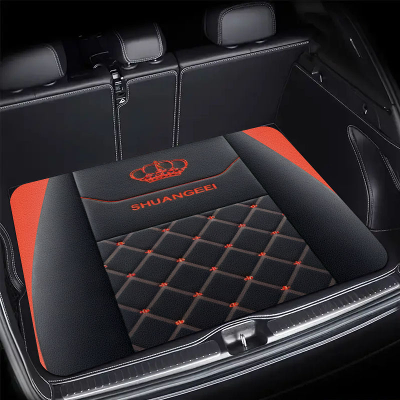 Car Floor Mats Universal Waterproof Leather - سجادة أرضية عالمية للسيارة فاخرة سوداء