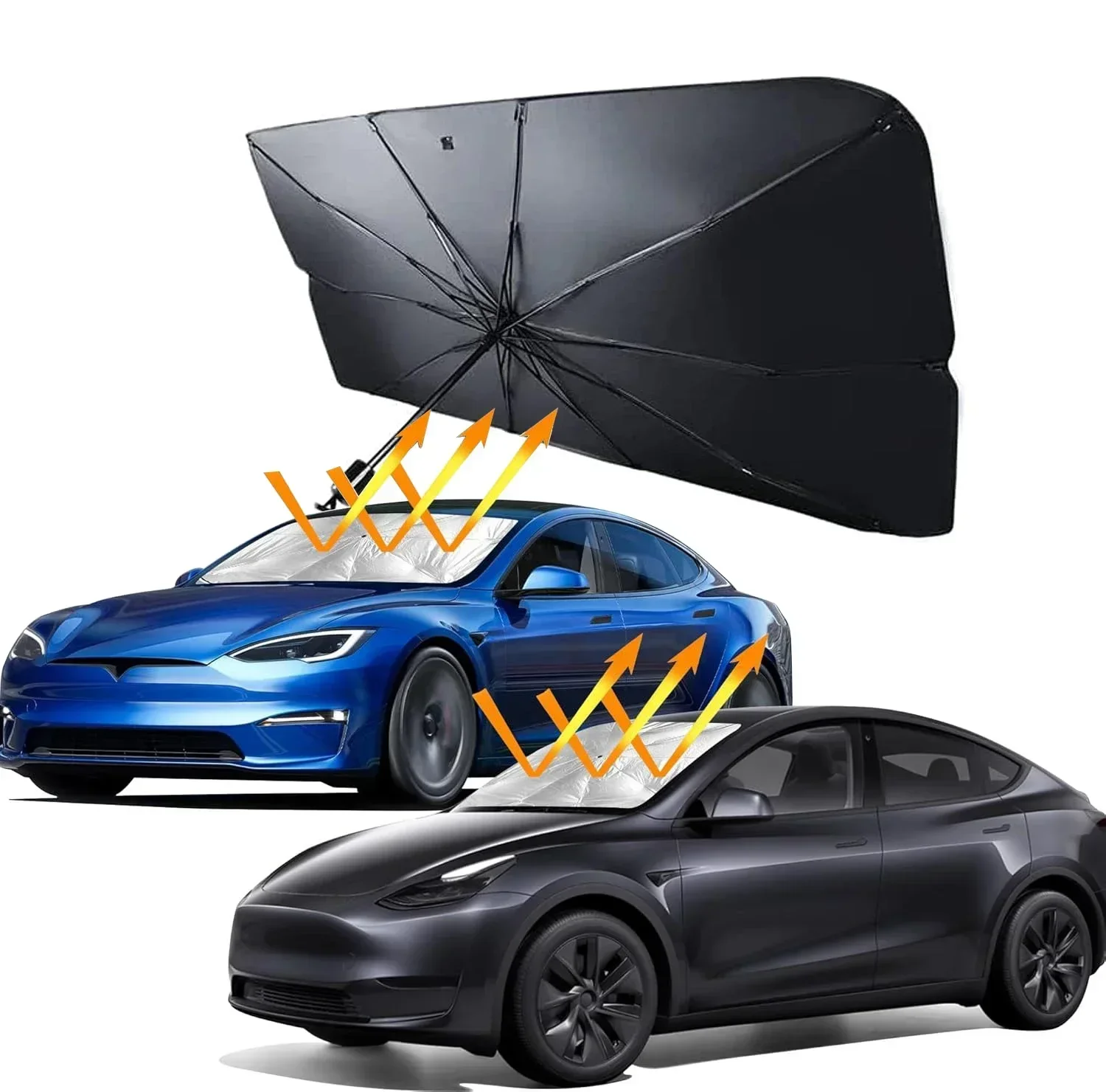 مظلة سيارة واقية من الشمس للزج - مراجعة Car Sunshade Windshield Umbrella Foldable وسعره