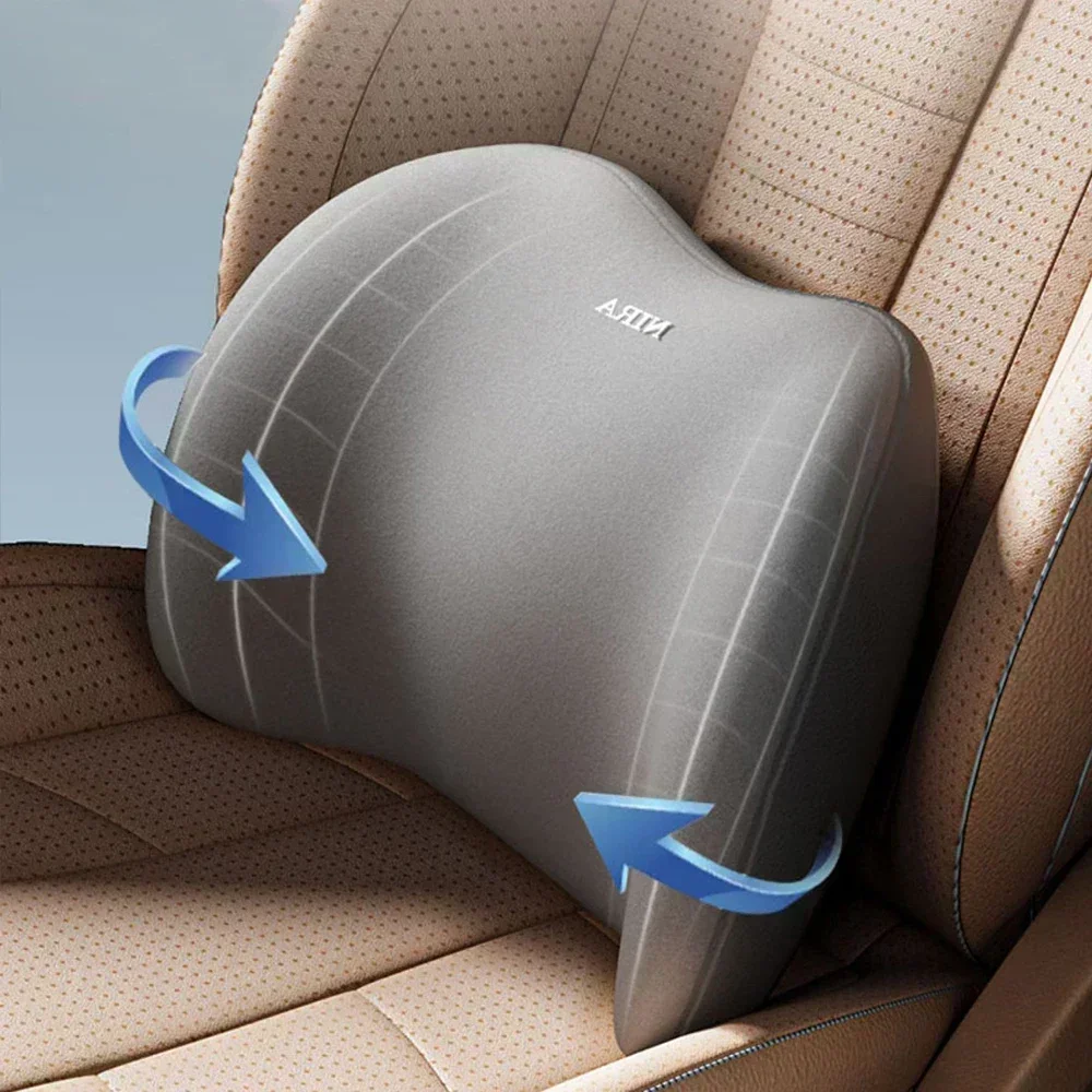 وسادة رقبة للسيارة من الفوم ال - مراجعة Memory Foam Car Neck Pillow Lumbar Support وسعره