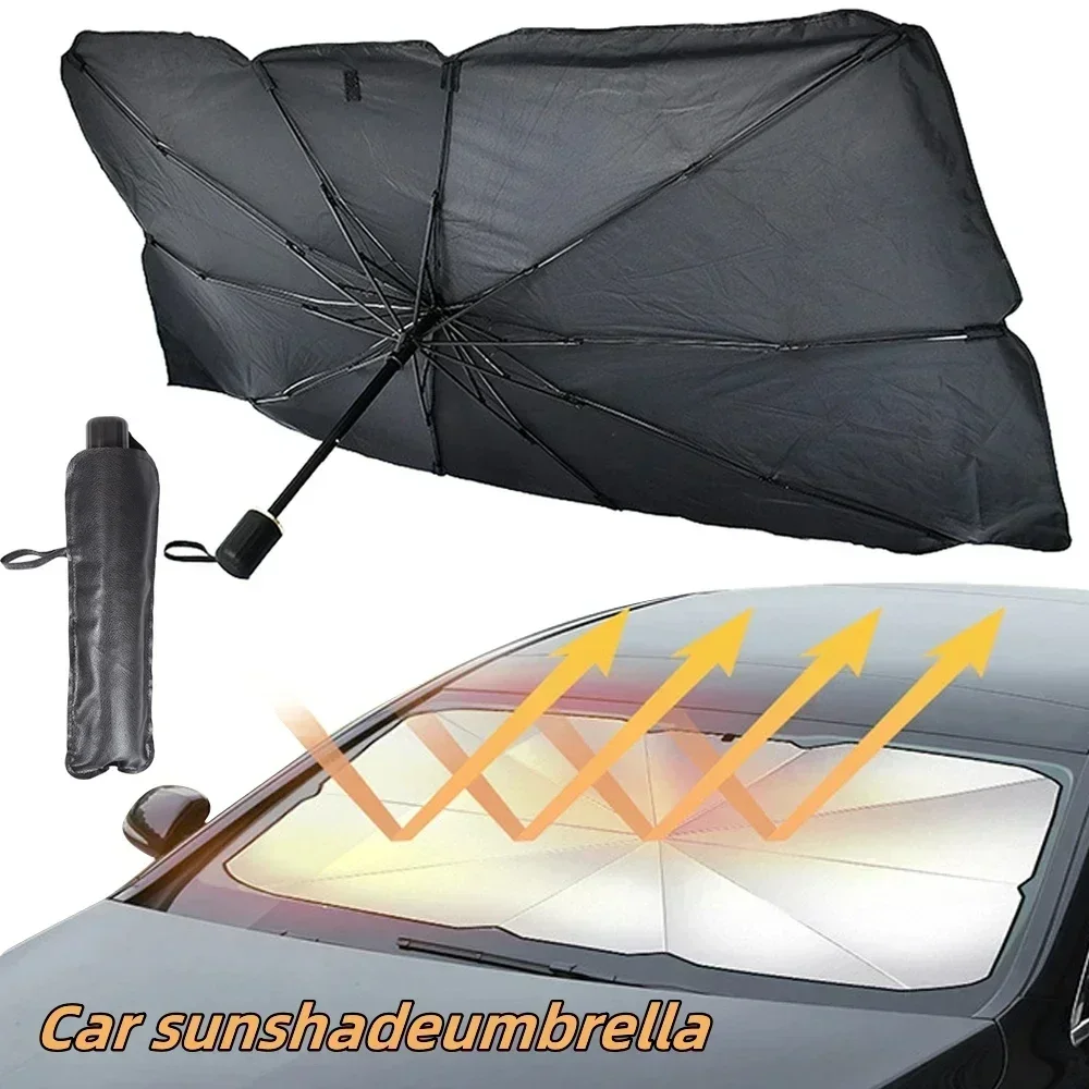 مظلة شمسية قابلة للطي لحماية ز - مراجعة Car Sunshade Windshield Umbrella Foldable وسعره