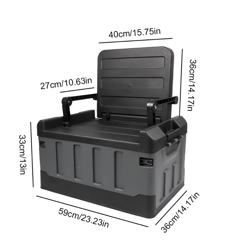 صندوق تخزين كبير قابل للطي، حا - مراجعة Car Trunk Organizer Foldable Storage Box وسعره