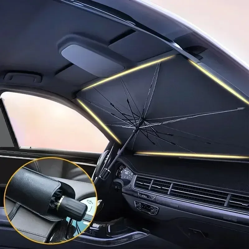 مظلة سيارة متعددة الأغراض قابل - مراجعة Car Sunshade Windshield Umbrella Foldable وسعره