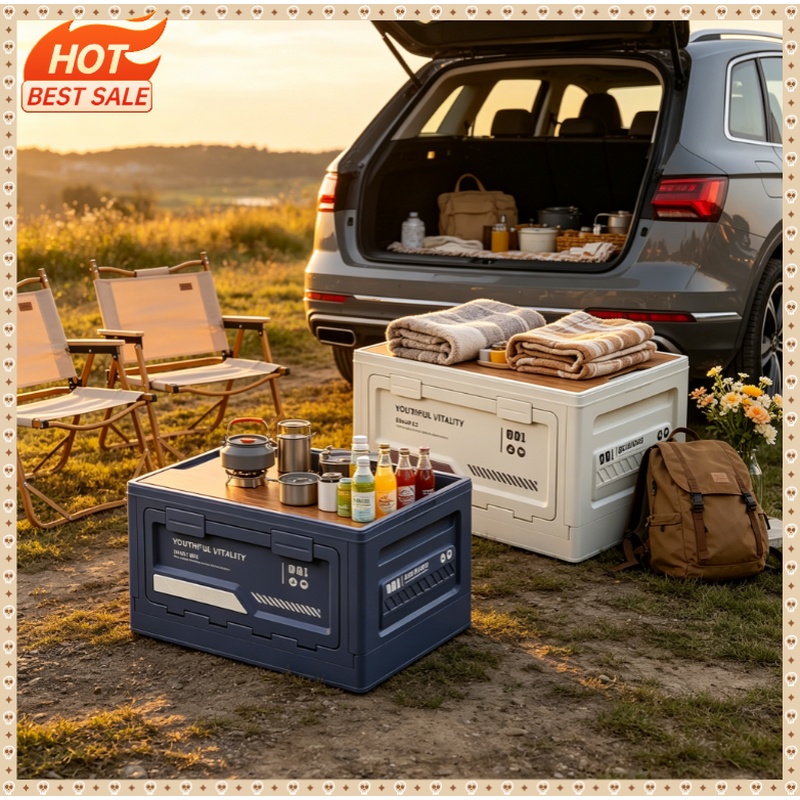 صندوق تخزين خارجي قابل للطي لل - مراجعة Car Trunk Organizer Foldable Storage Box وسعره
