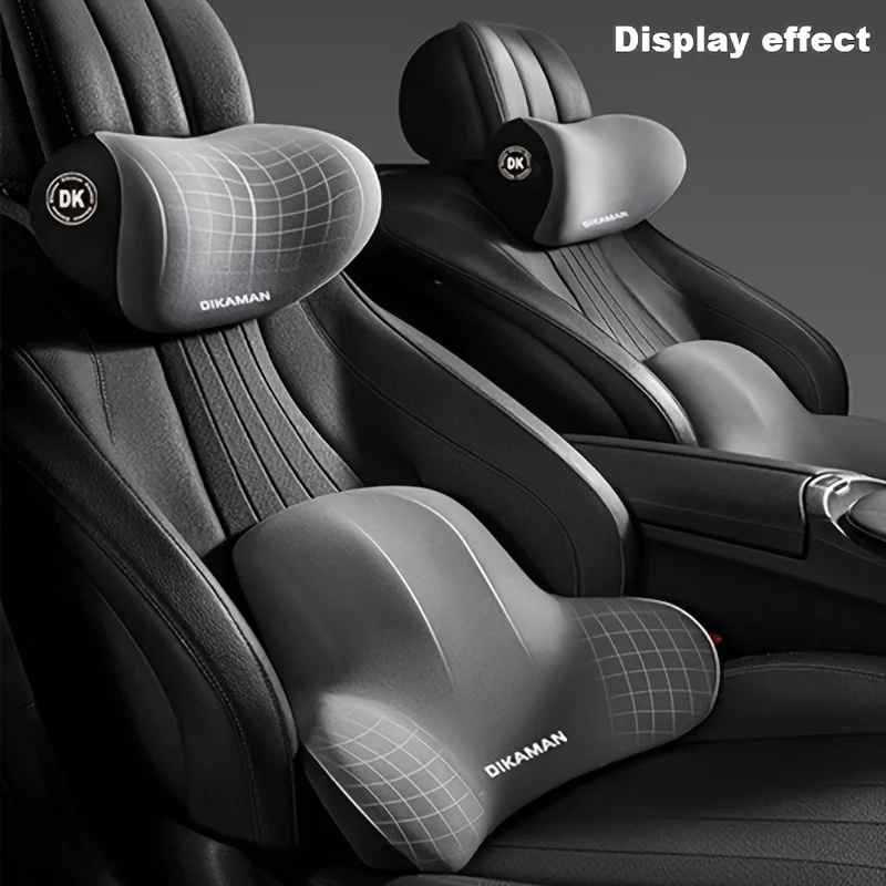 مجموعة مسند رأس من الفوم المرن - مراجعة Memory Foam Car Neck Pillow Lumbar Support وسعره