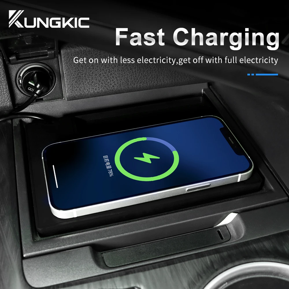 شاحن لاسلكي للسيارة لتويوتا كا - مراجعة Wireless Car Charger Mount Fast Charging وسعره