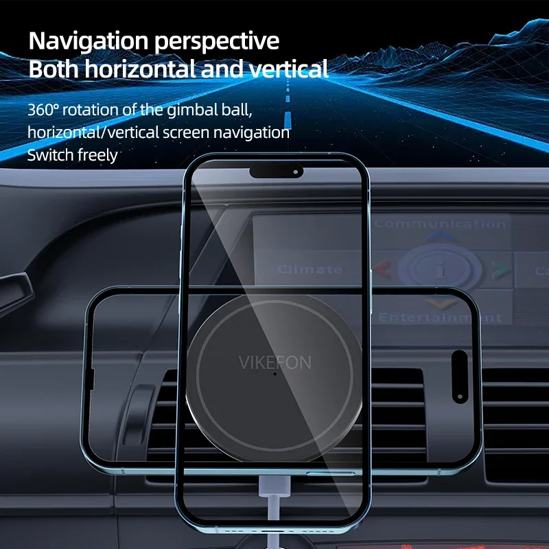 سيارة منفذ الهواء شاحن لاسلكي  - مراجعة Magnetic Phone Holder For Car Vent وسعره