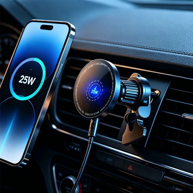 حامل شحن لاسلكي مغناطيسي للسيا - مراجعة Magnetic Phone Holder For Car Vent وسعره