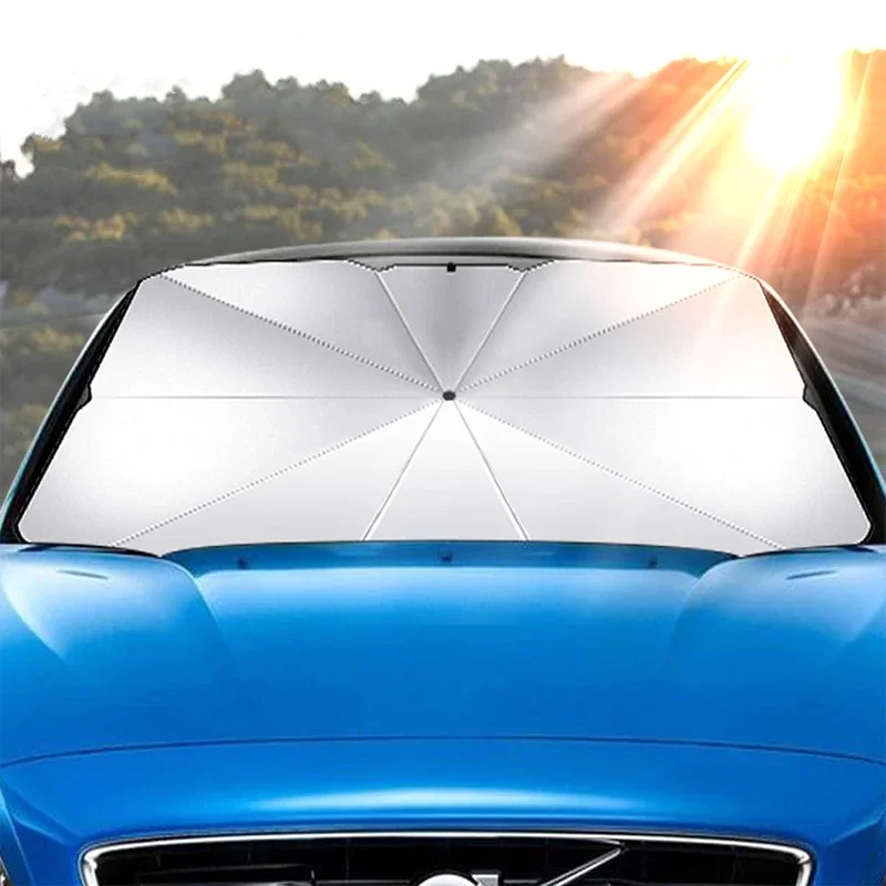 مظلة شمسية للسيارة، نوع مظلة ق - مراجعة Car Sunshade Windshield Umbrella Foldable وسعره