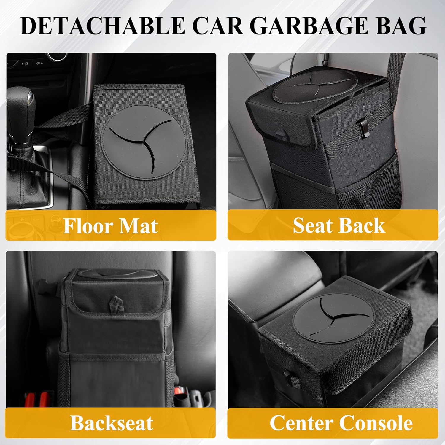 سلة مهملات السيارة 3 في 1 مع غ - مراجعة Waterproof Car Trash Can With Lid وسعره
