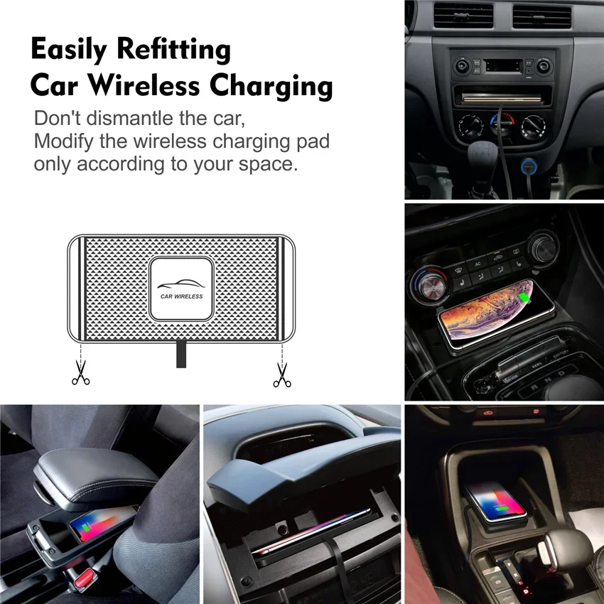 حامل لوحة سيليكون للسيارة ، شا - مراجعة Wireless Car Charger Mount Fast Charging وسعره