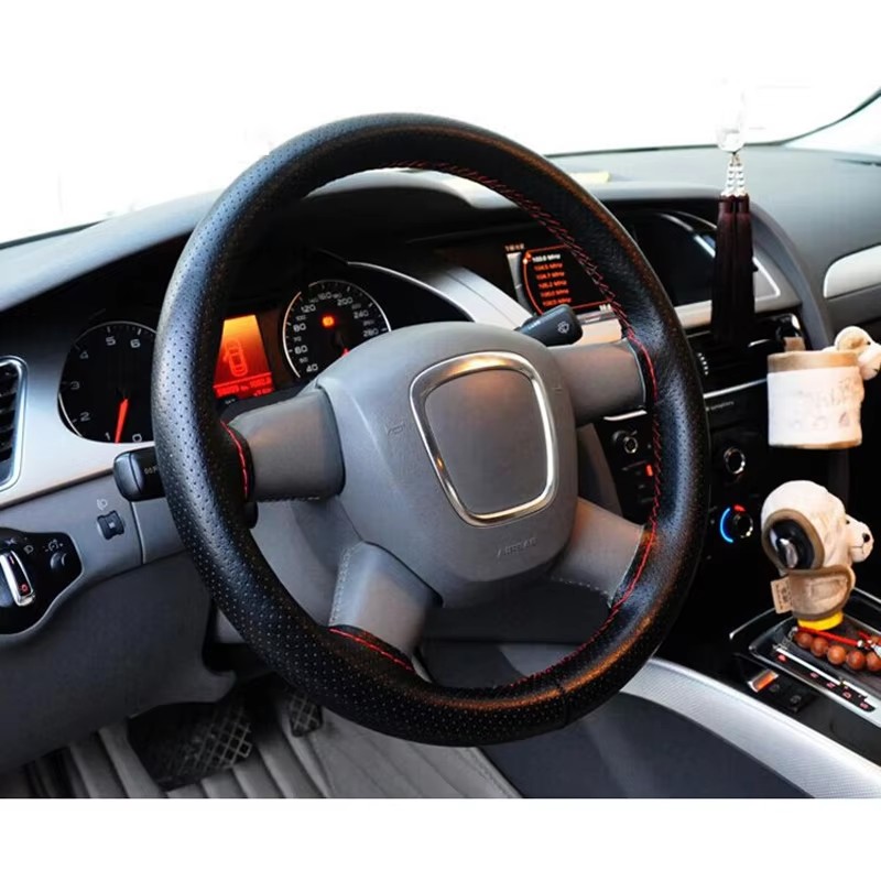 جديد 36 38 40 سنتيمتر جلد طبيع - مراجعة Car Steering Wheel Cover Anti Slip Breathable وسعره
